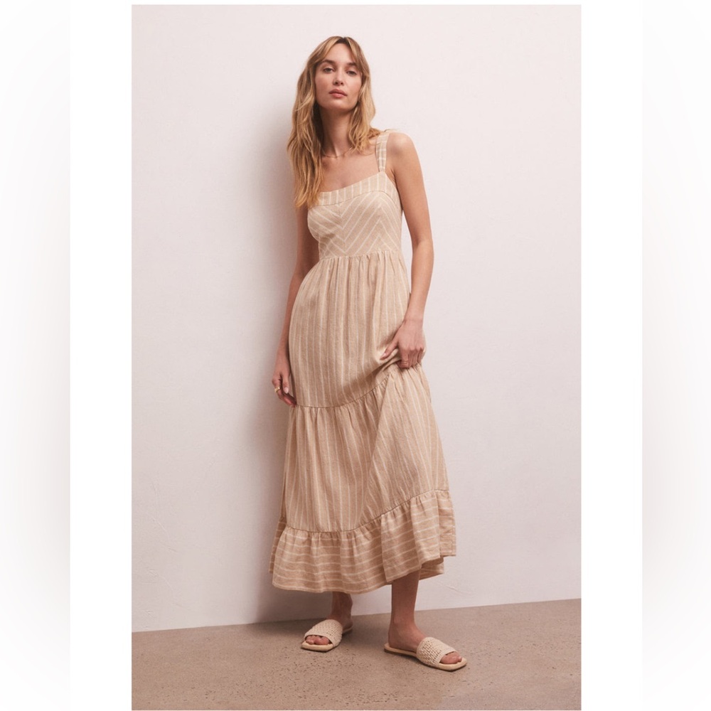 BNWOT Z Supply Ayla Striped Linen Midi Dress